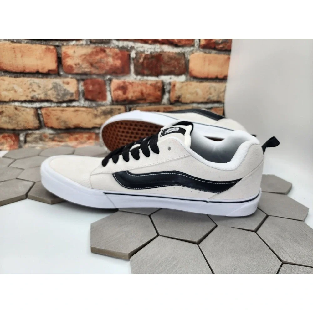 Vans Knu Skool Suede White Black  Size US 13 Men's New Rare Panda Sneakers